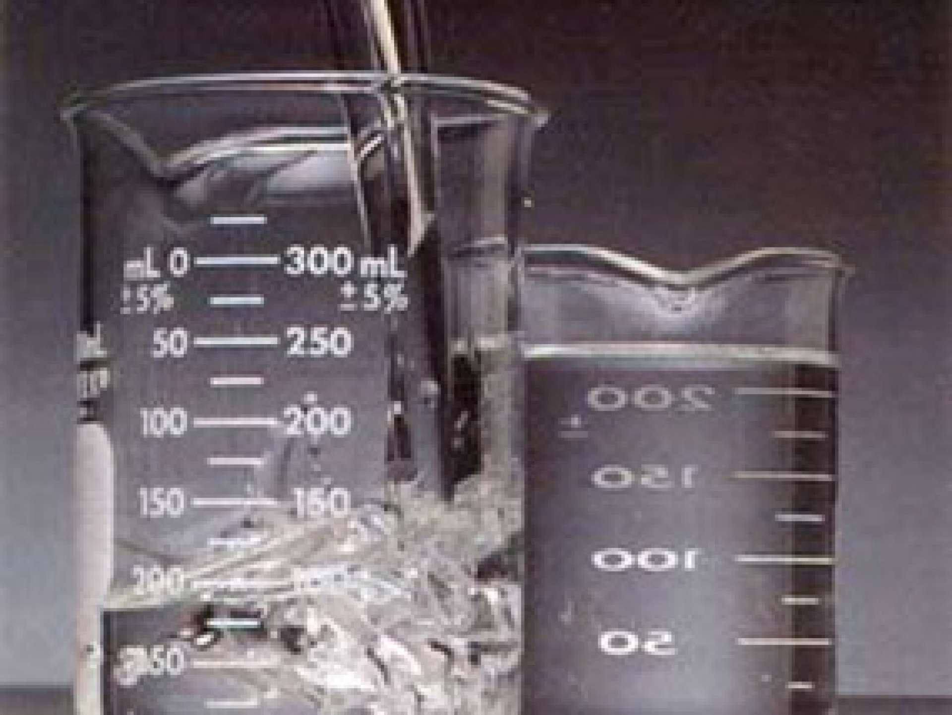 liquid into beaker