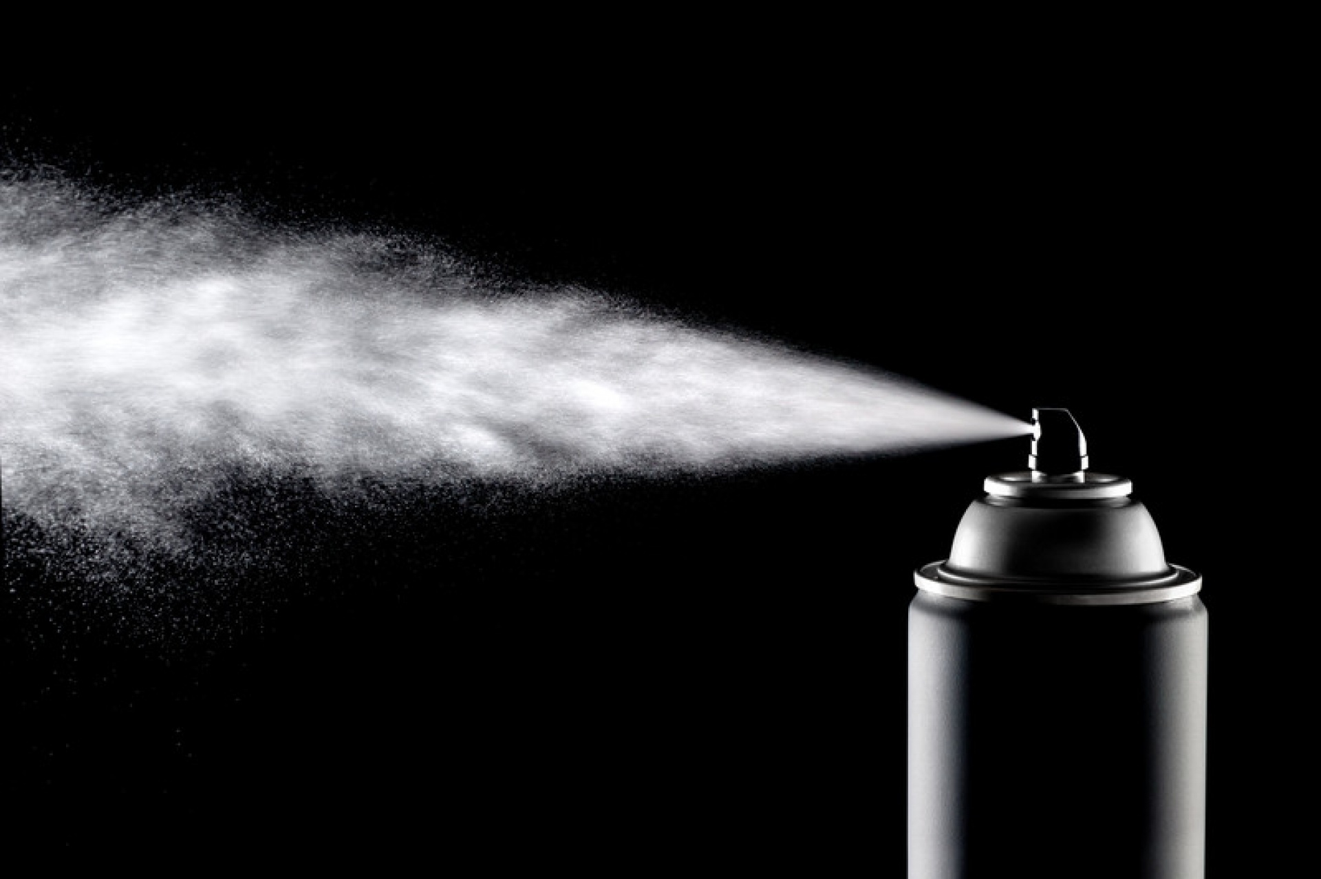aerosol can spraying